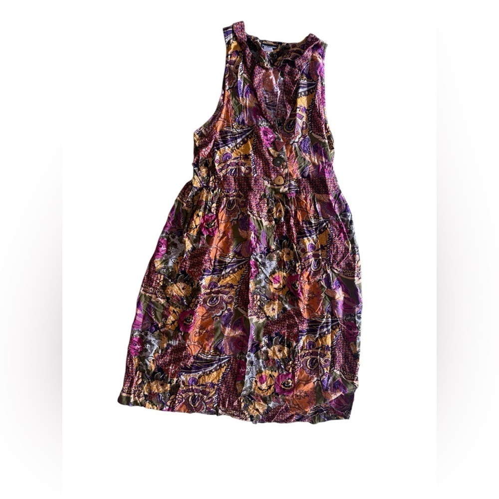 paul harris jumpsuit dress floral  9/10 Vintage Colorful Summer Cotton Pocket
